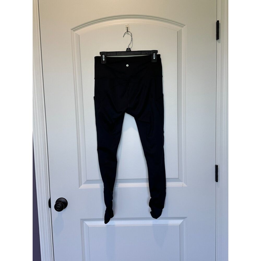 Layers Ruched Bottom Black Leggings Pockets Size Small